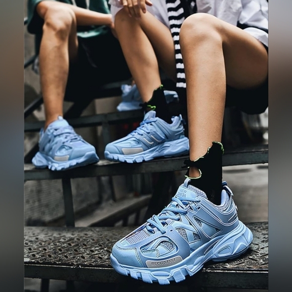 Unisex Blue MFCT BLCG Ultra Breathable Sports Sneakers Streetwear Athletic Shoes - Picture 2 of 10